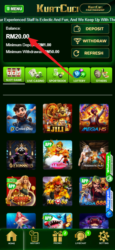 Step 4 - Register at KuatCuci Casino - Part 1