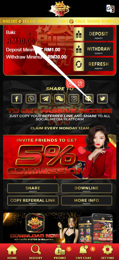 Step 4 - Register at Pussy777 Casino - Free Credit 365 - Part 1