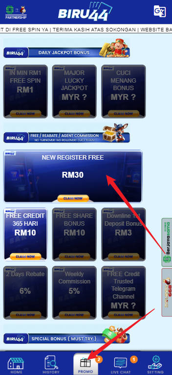 Step 3 - Register at Biru44 Casino - Part 1