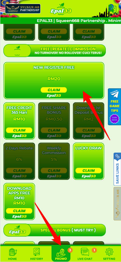 Step 3 - Register at EPAL33 Casino - Part 1