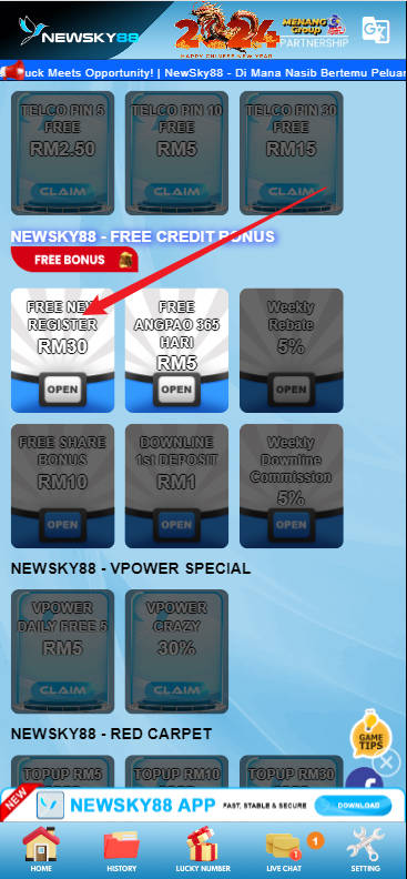 Step 3 - Register at Newsky88 Casino - Part 1