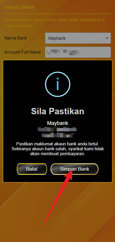 Step 2 - Register at MKO888 Casino - Part 2