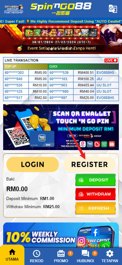 Step 1 - Register at Spin'nGo Casino - Part 1