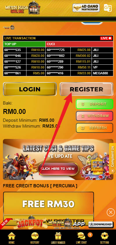 Step 1 - Register at MKO888 Casino - Part 1