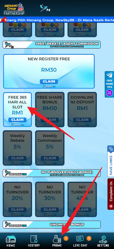 Step 3 - Register at Newsky88 Casino - Free Credit 365 - Part 1