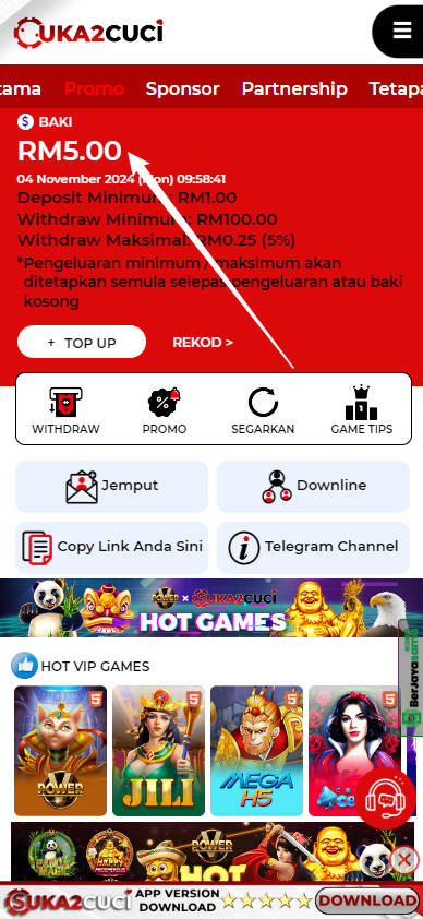Step 4 - Register at SUKA2CUCI Casino - Free Credit Slot - Part 1