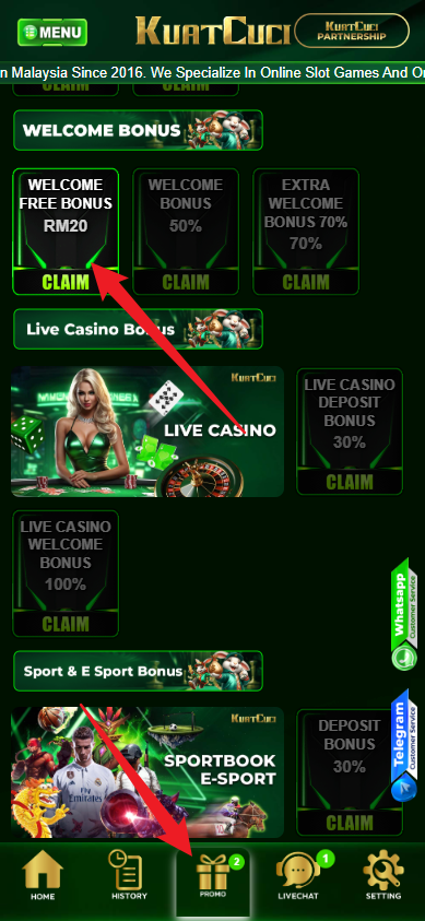 Step 3 - Register at KuatCuci Casino - Part 1