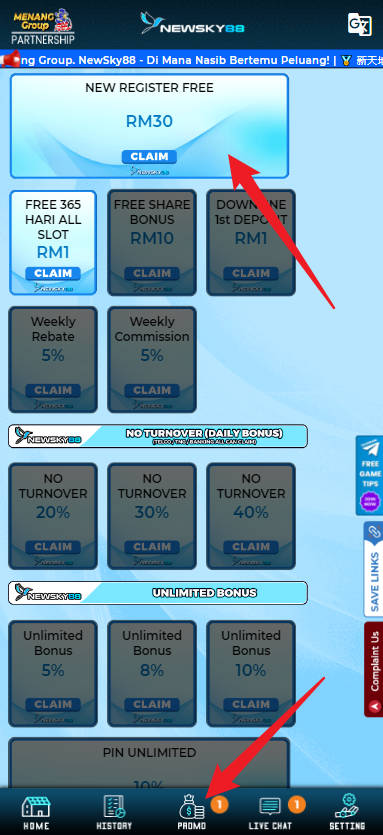 Step 3 - Register at Newsky88 Casino - Free Credit Slot - Part 1
