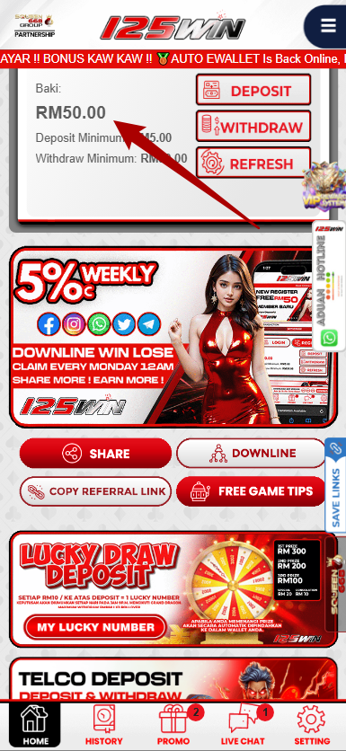 Step 4 - Register at 125Win Casino - Part 1