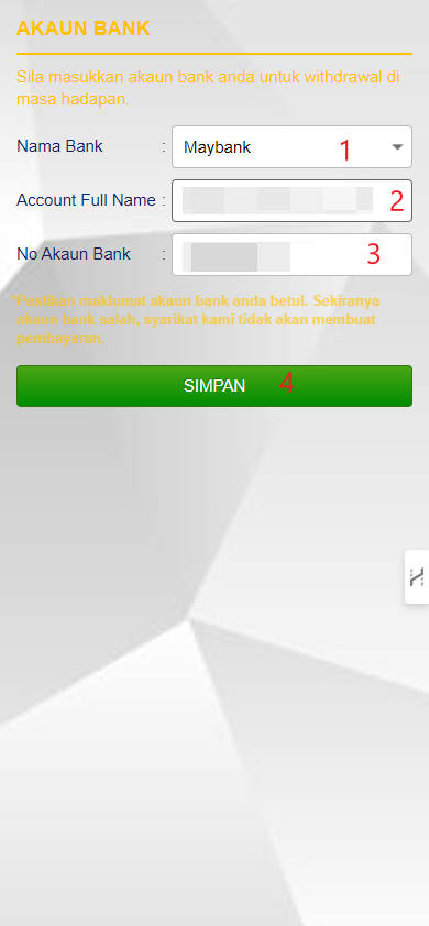 Step 2 - Register at Bagus777 Casino - Part 1