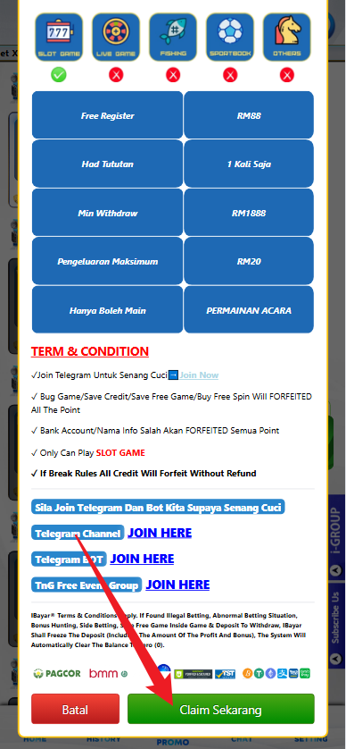 Step 3 - Register at iBayar Casino - Part 2