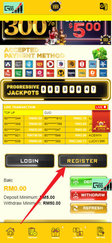 Step 1 - Register at OKWIN333 Casino - Part 1