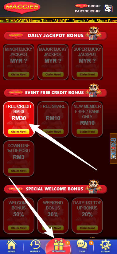 Step 3 - Register at Maggie8 - Free Credit Slot - Part 1