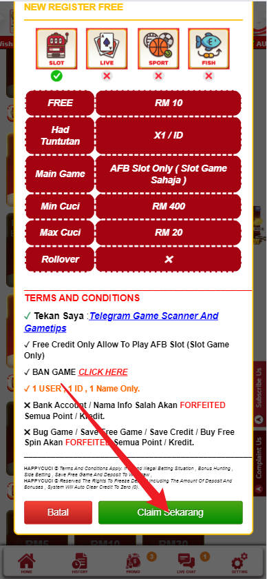 Step 3 - Register at HAPPYCUCI Casino - Part 2