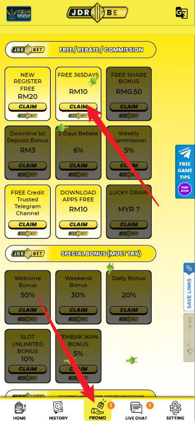 Step 3 - Register at JDRBET Casino - Free Credit 365 - Part 1