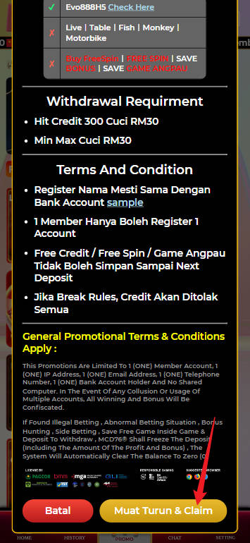 Step 3 - Register at MCD76 Casino - Part 2