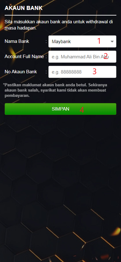 Step 2 - Register at OKWIN333 Casino - Free Credit 365 - Part 1