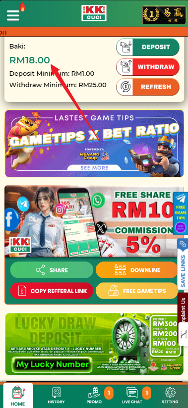 Step 4 - Register at KKCuci Casino - Free Credit 365 - Part 1
