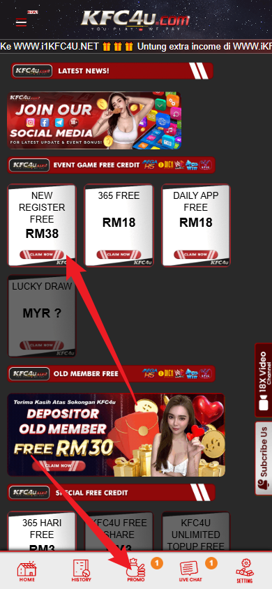 Step 3 - Register at i1KFC4U Casino - Free Credit Slot - Part 1