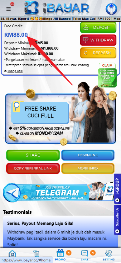 Step 4 - Register at iBayar Casino - Part 1