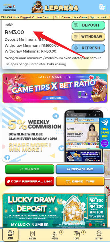 Step 4 - Register at Merah44 Casino - Free Credit 365 - Part 1