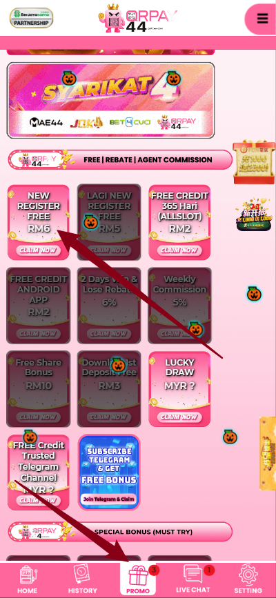 Step 3 - Register at QRPAY44 Casino - Free Credit Slot - Part 1