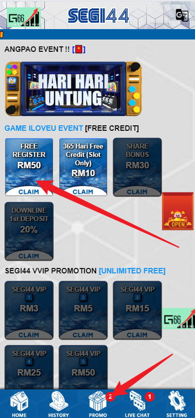 Step 3 - Register at SEGI44 Casino - Part 1