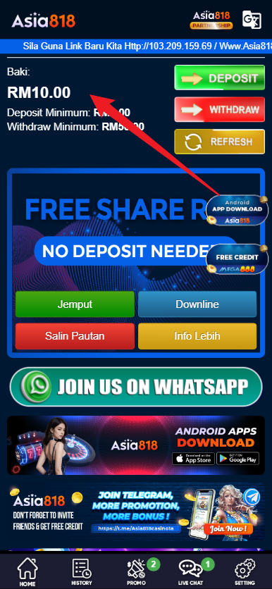 Step 4 - Register at Asia818 Casino - Free Credit Slot - Part 1