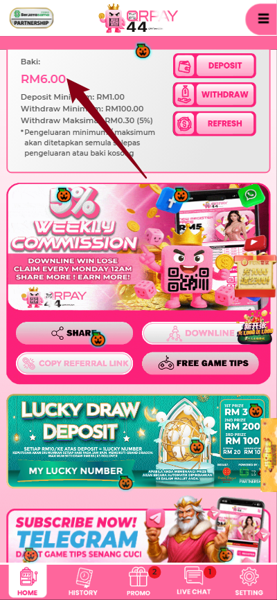 Step 4 - Register at QRPAY44 Casino - Free Credit Slot - Part 1