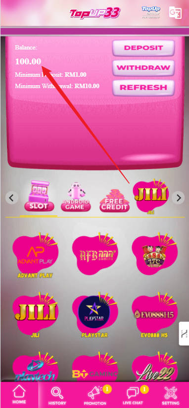 Step 4 - Register at Topup33 Casino - Free Credit Slot - Part 1