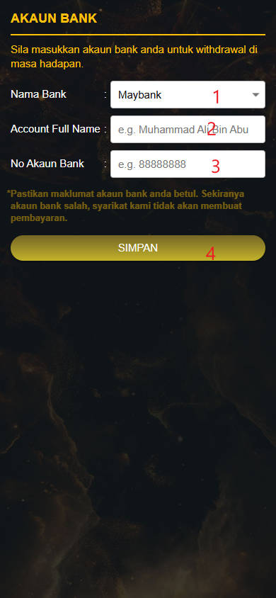 Step 2 - Register at Crown99 Casino - Part 1