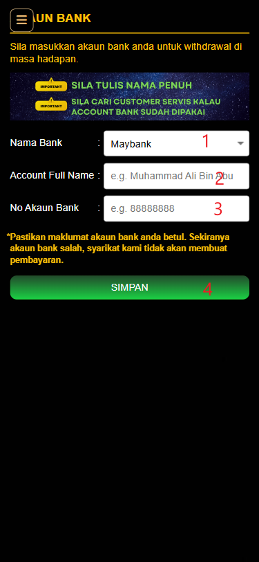 Step 2 - Register at CashKingBet Casino - Part 1