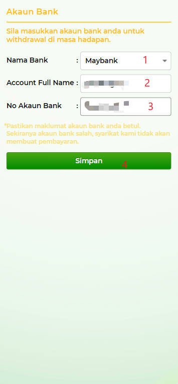 Step 2 - Register at Hijau44 Casino - Part 1