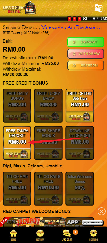Step 3 - Download Mesin Kuda Online 888 App (Part 1)