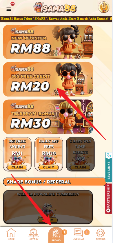 Step 3 - Register at iSama88 Casino - Free Credit 365 - Part 1