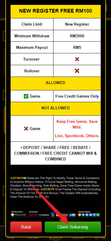 Step 3 - Register at JUDYMYR Casino - Free Credit Slot - Part 2