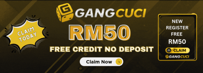 Headline Static Banner - GangCuci Free Credit No Deposit RM50