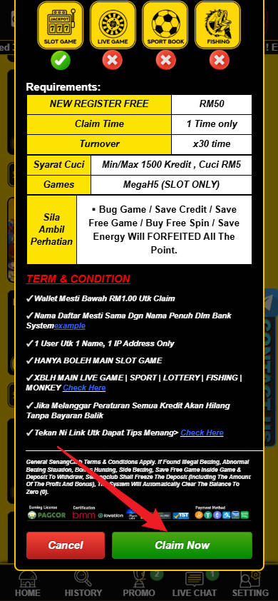 Step 3 - Register at Senang Club Casino - Free Credit Slot - Part 2