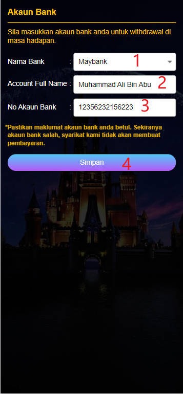 Step 2 - Register at Mickey88 Casino - Part 1