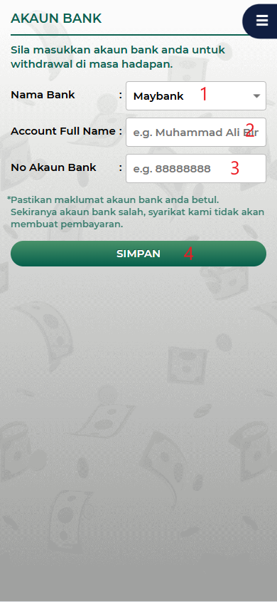 Step 2 - Register at M2Cuci Casino - Part 1