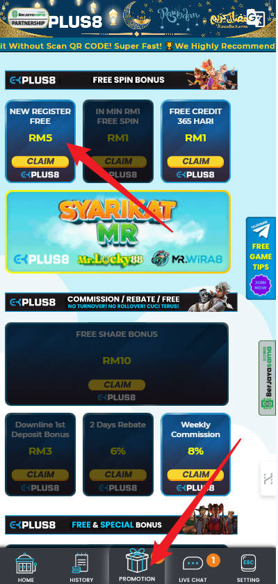 Step 3 - Register at Ekplus8 Casino - Part 1