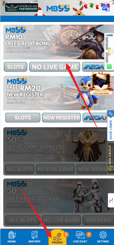 Step 3 - Register at MyBayar99 Casino - Free Credit 365 - Part 1