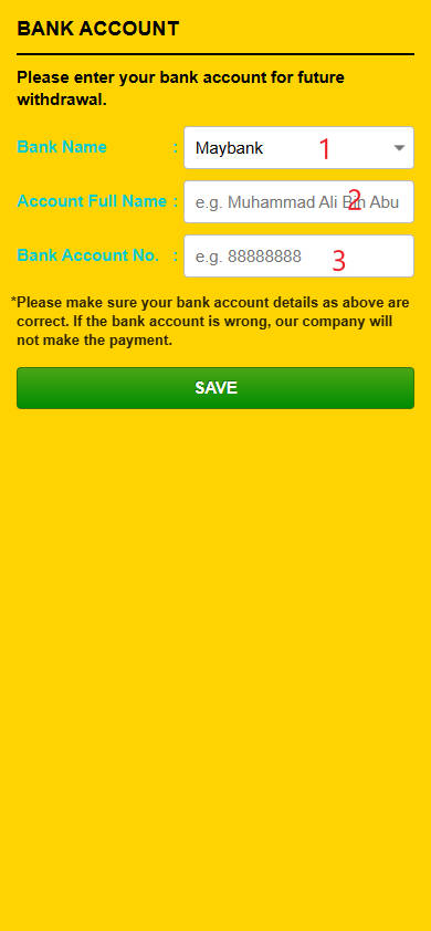 Step 2 - Register at Senang Club Casino - Part 1