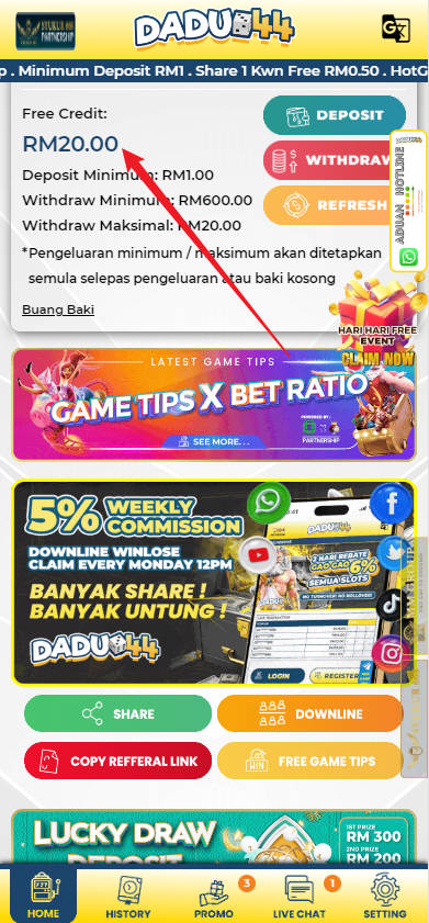 Step 4 - Register at Dadu44 Casino - Part 1