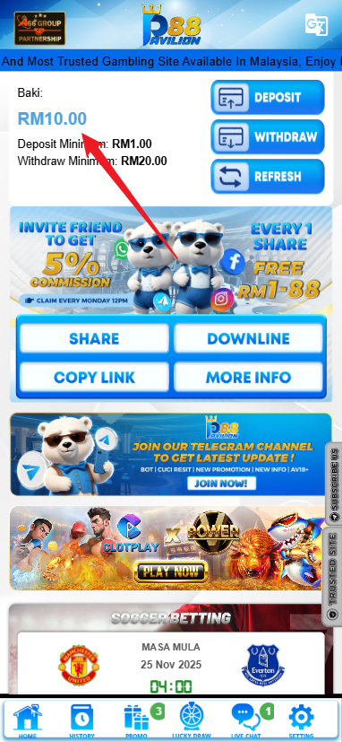 Step 4 - Register at Pavilion88 Casino - Free Credit Slot - Part 1