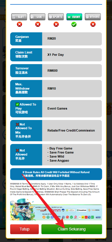 Step 3 - Register at Wisma66 Casino - Free Credit 365 - Part 2