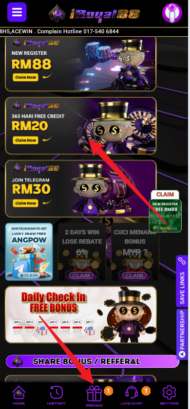 Step 3 - Register at iRoyal88 Casino - Free Credit 365 - Part 1