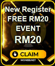 Freecreditrm - WON555 Free Credit No Deposit RM20 - Banner