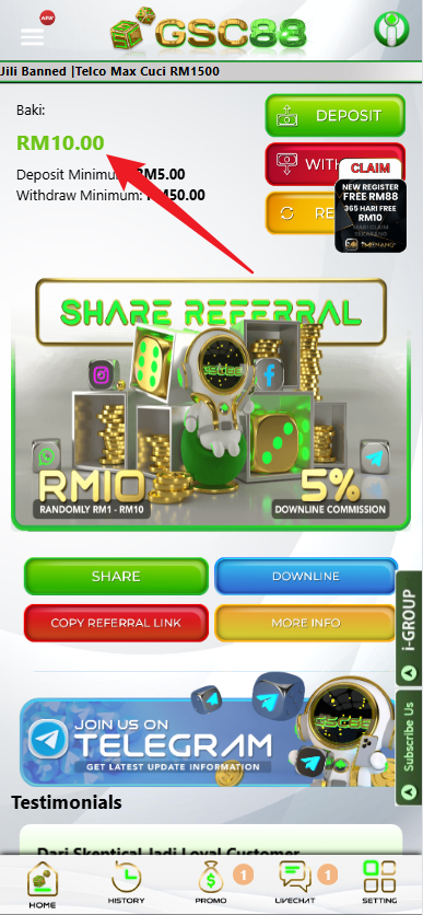 Step 4 - Register at GSC88 Casino - Free Credit 365 - Part 1