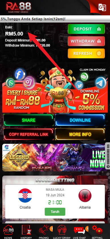 Step 4 - Register at RA88 Casino - Free Credit Slot - Part 1